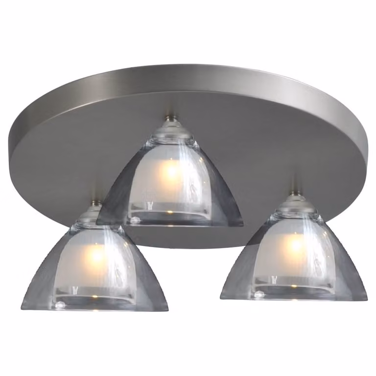 Masterlight Caterina LED Plafondlamp Disk 3-lichts metaalgrijs