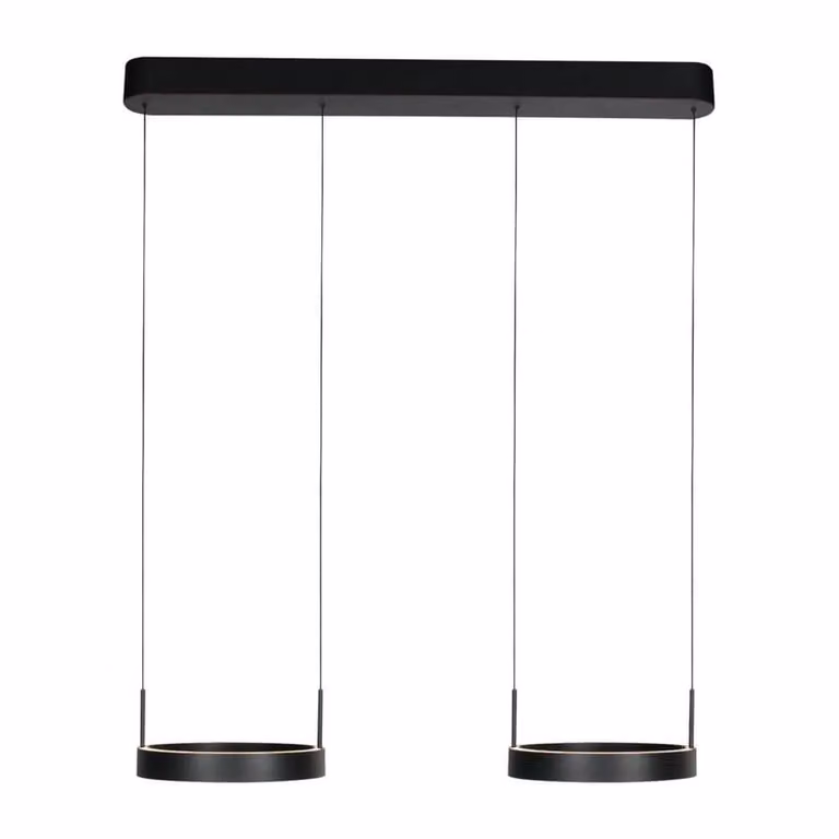 Moderne zwarte Steinhauer Mykty hanglamp met LED en dimbare warm witte verlichting