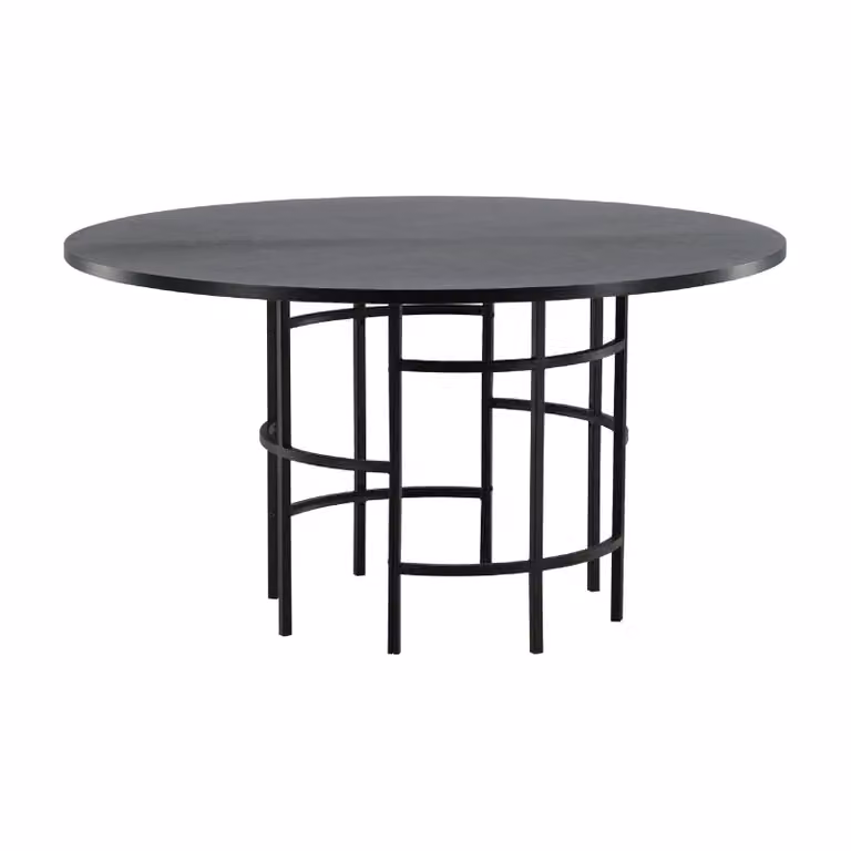 QUVIO Eettafel Rond - Zwart - Diameter: 140 cm, Hoogte: 74 cm