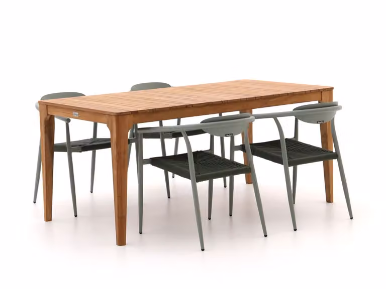 Manifesto Furniture Diningset Manifesto voor 4 personen van bruin teakhout