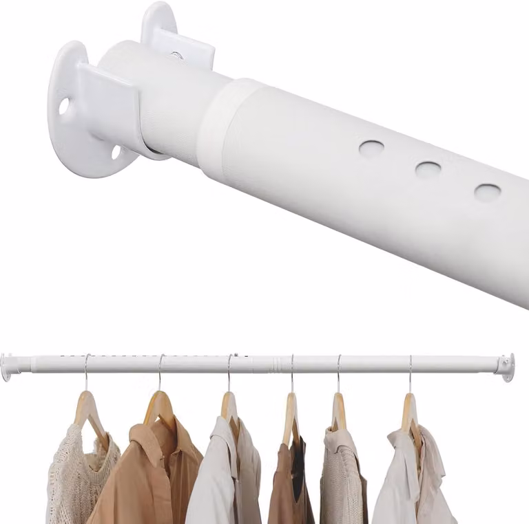 Uittrekbare kledingstang voor garderobes en wasruimtes, 40-212 cm