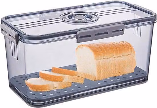 Broodtrommel met tijdregistratie en instelbaar luchtventiel voor optimale versheid - B/D/H: 335 x 185 x 12 cm