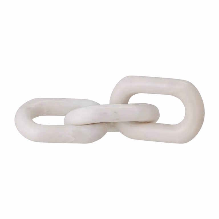 Bloomingville Adee decoratie object wit, steen, B: 4 cm, D: 1 cm, H: 13 cm