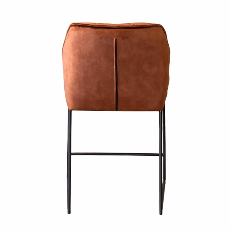 Bronx71 Velvet barkruk Janna goud, Hoogte: 70 cm