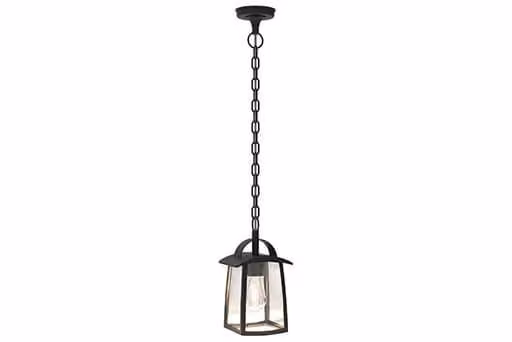 Lutec Kelsey Hanglamp zwart met glazen elementen en ketting