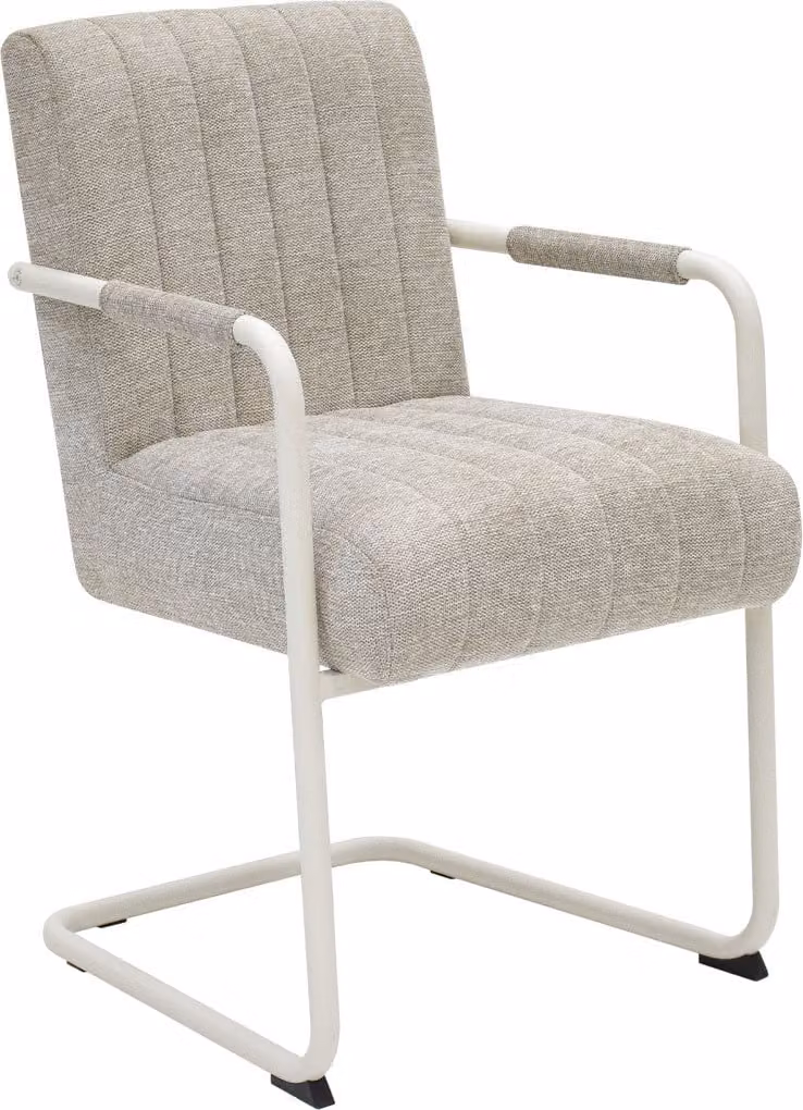 Kick Collection Eetkamerstoel Isa - Beige - Gestructureerde stof