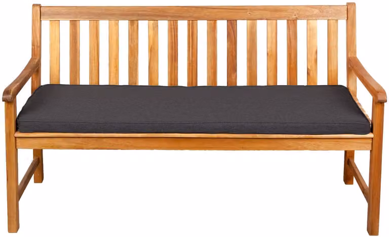 Donkergrijs Tuinkussen Set voor Tuinbank met Zit- en Rugkussen FK5, B/D/H: 180 x 60 x 5 cm