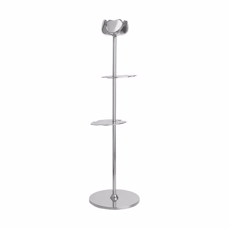 Hilke Collection Ninfea Alta kandelaar, vernikkeld messing, 40 cm