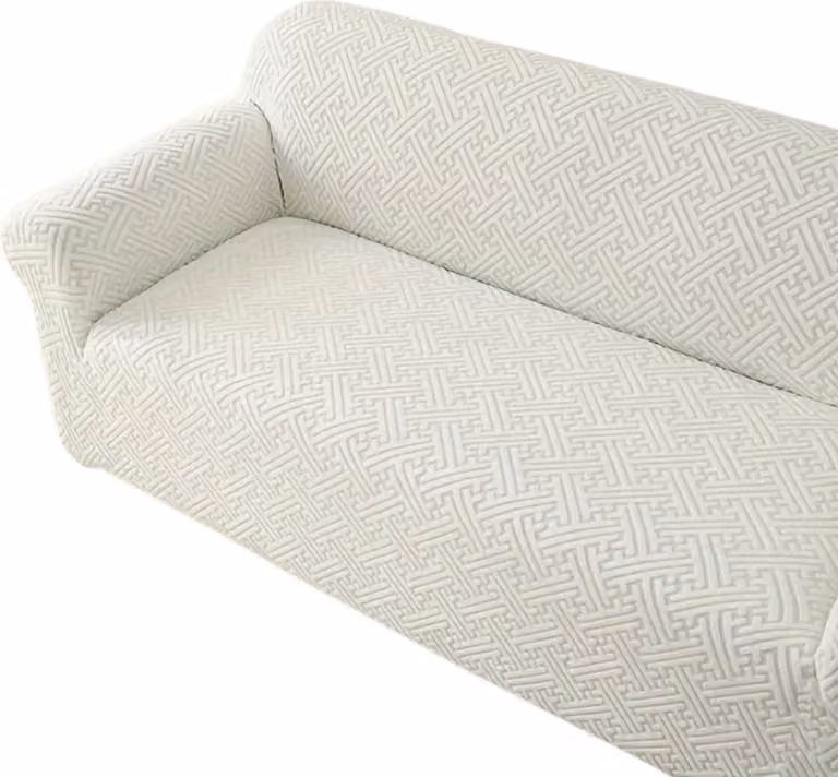 Nivard Bankhoes Stretch Sofa Cover - Wit - Enkel