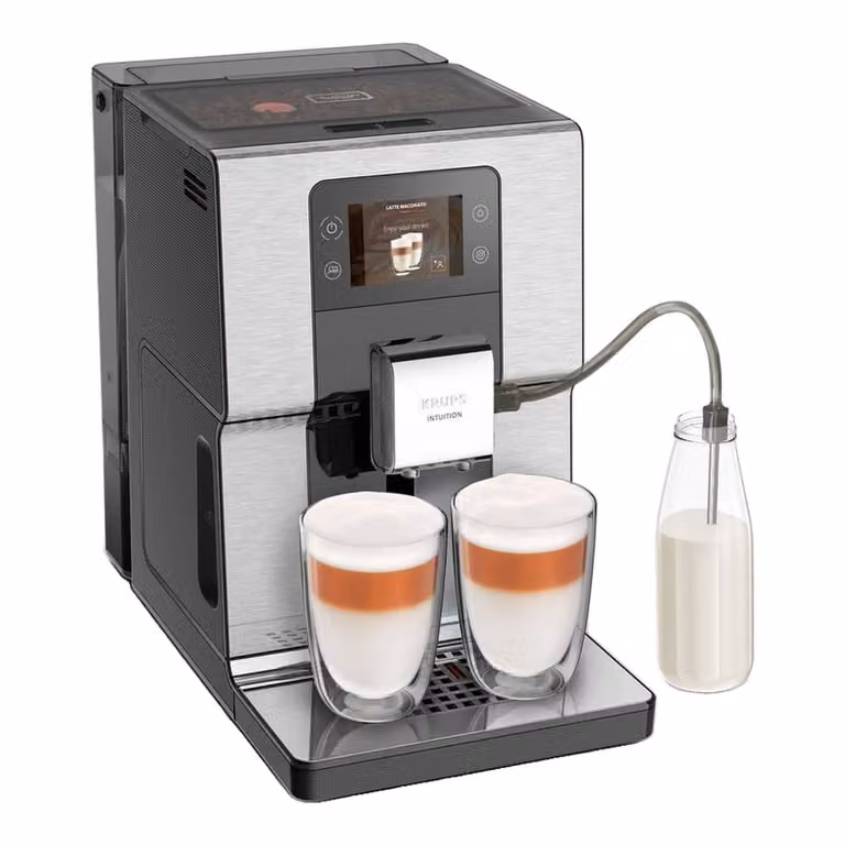 Krups EA876D Espressomachine met 15 bar druk en 3 liter reservoir in roestvrij staal