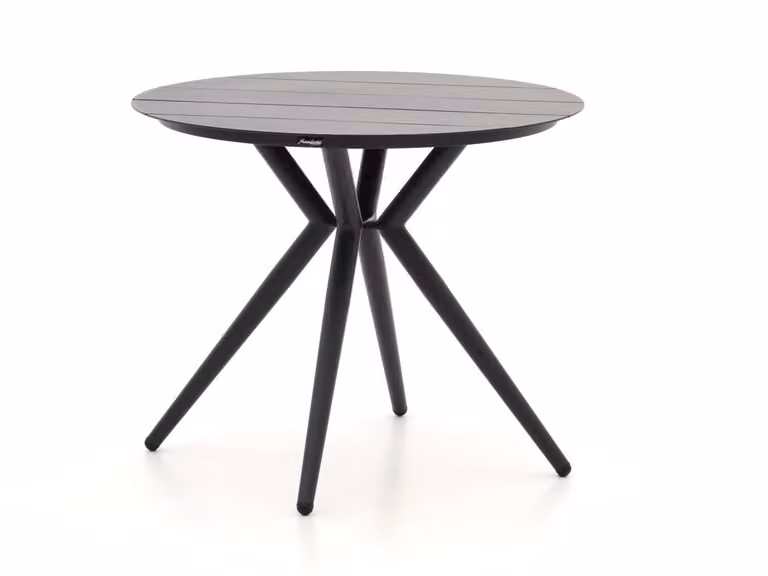 Manifesto Furniture Ronde Tuineettafel van Aluminium in Grijs, Ø 90 cm