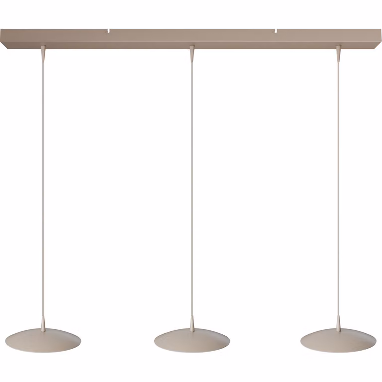 Masterlight Scala 3-lichts hanglamp beige, Breedte: 100 cm, Diameter: 20 cm