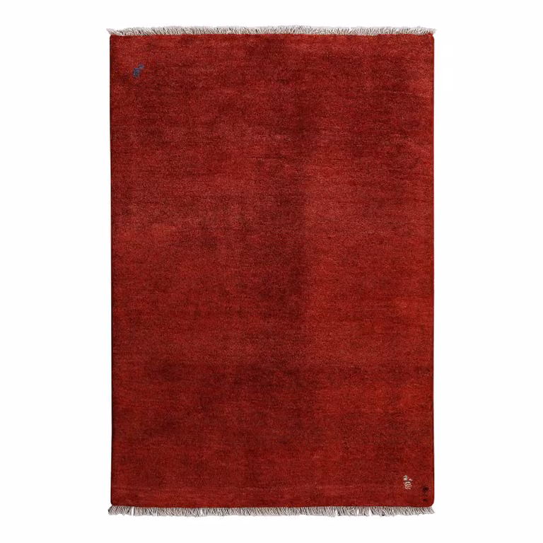 home24 Hoogpolig Gabbeh Vloerkleed Rood B: 104 cm, D: 151 cm, H: 1 cm