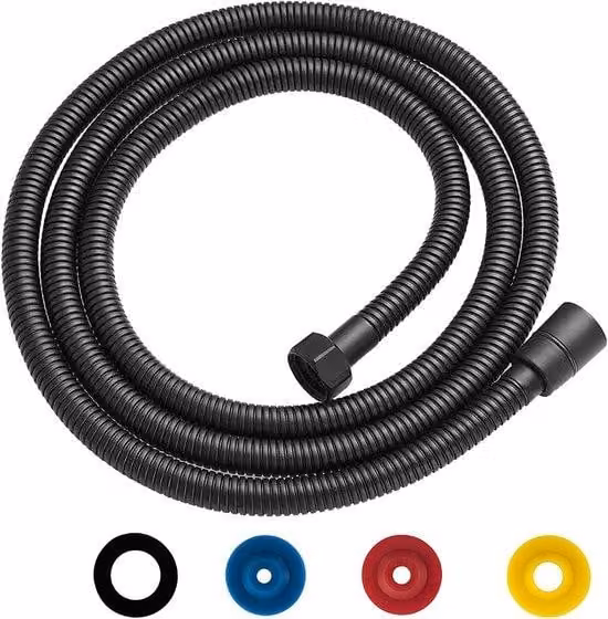 Ibenzoa Doucheslang RVS, 2 meter, knikvast en anti-verdraaiing met 4 waterbesparende flowbegrenzers