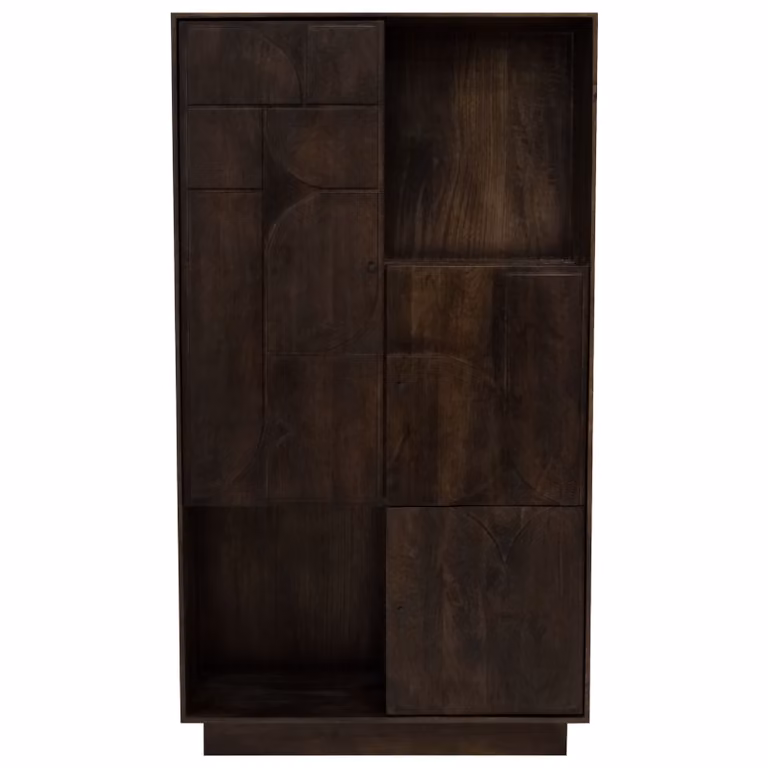 Kick wandkast Arvid uit de Kick Collection in bruin hout