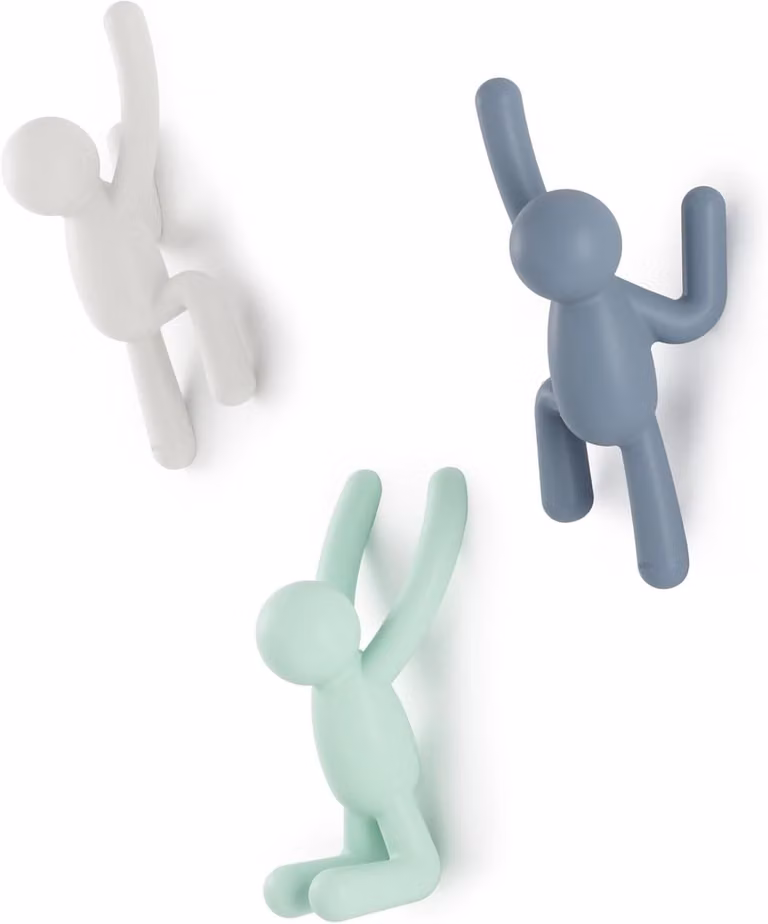 Set van 3 muurhaken voor unieke wanddecoratie - Meerkleurig