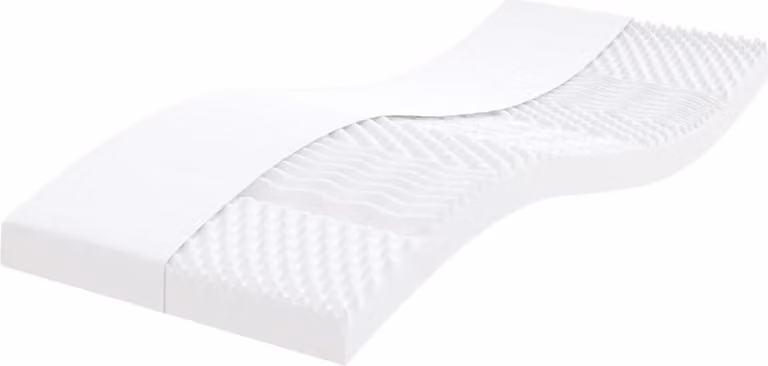 Syfax Comfort Foam Schuimmatras 7 zones voor volwassenen wit 100x210 cm