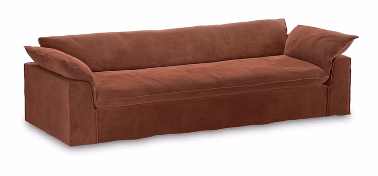 HKliving Velvet Bankhoes Nomad voor Bank 305cm, Magnolia