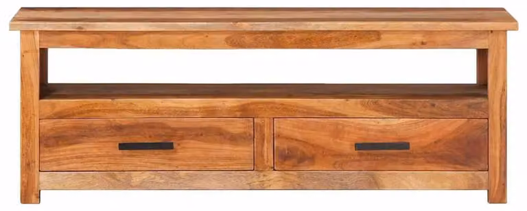 vidaXL TV-kast in rustiek massief hout, B: 118 cm, D: 30 cm, H: 40 cm
