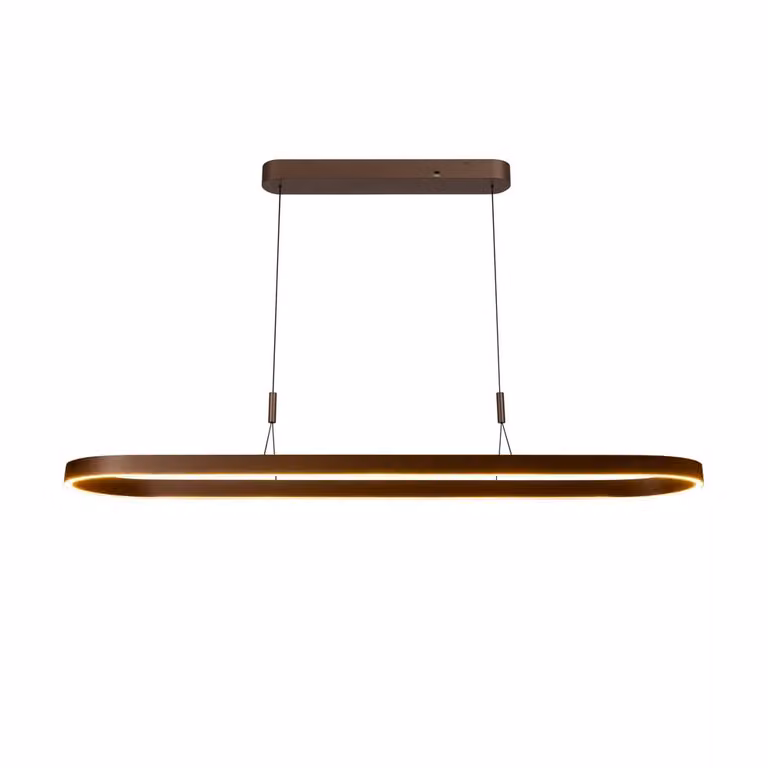 Lucide Vibes Liane Ovale Hanglamp - Roestbruin