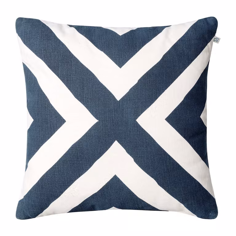 Chhatwal & Jonsson Impal Outdoor kussen blue/off white, 50 cm