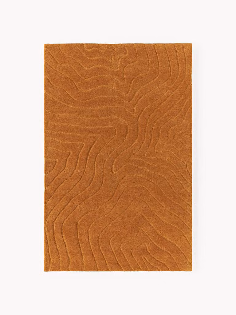 Westwing Collection Handgetuft wollen vloerkleed Aaron Wave Rechthoekig