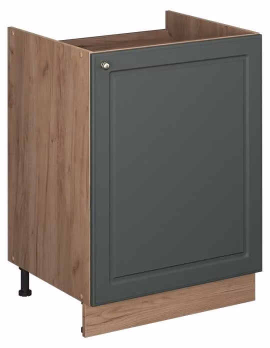 Vicco Fame-Line Wastafelkast Groen-Goud Landhuis/Goudkleurig Eiken, Model 63391, 60 cm