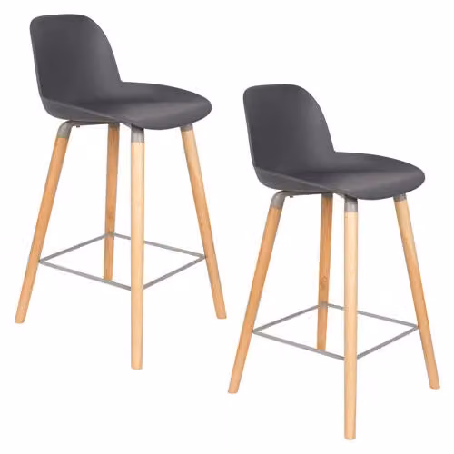 Zuiver Albert Kuip counter barkruk set van 2 shell