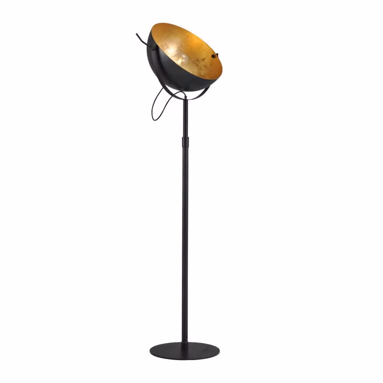 Masterlight Vloerlamp Industria 175 in gunmetal met goud