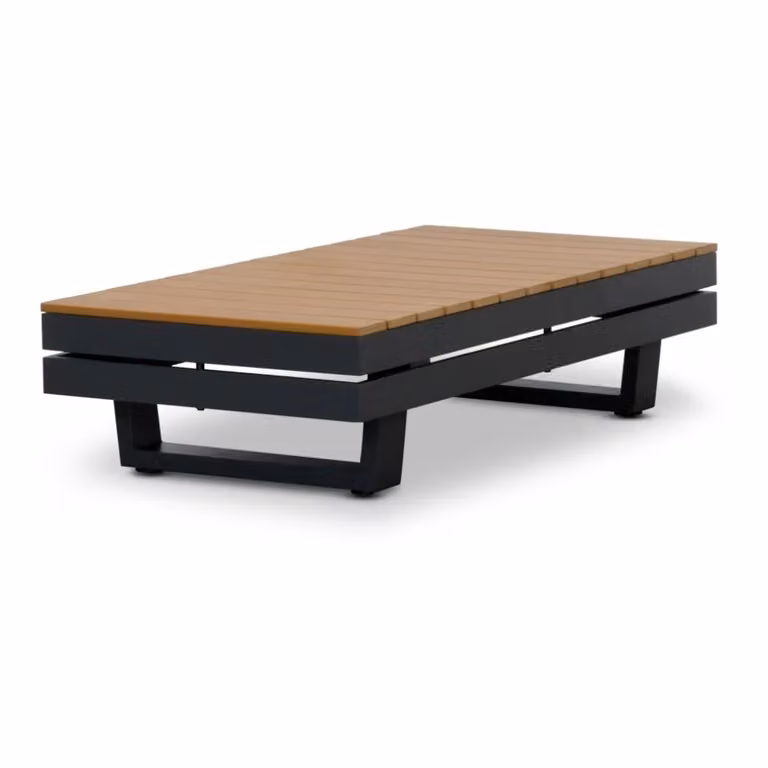 LUX outdoor living Vegas loungetafel antraciet aluminium en polywood B/D/H: 117 x 60 cm