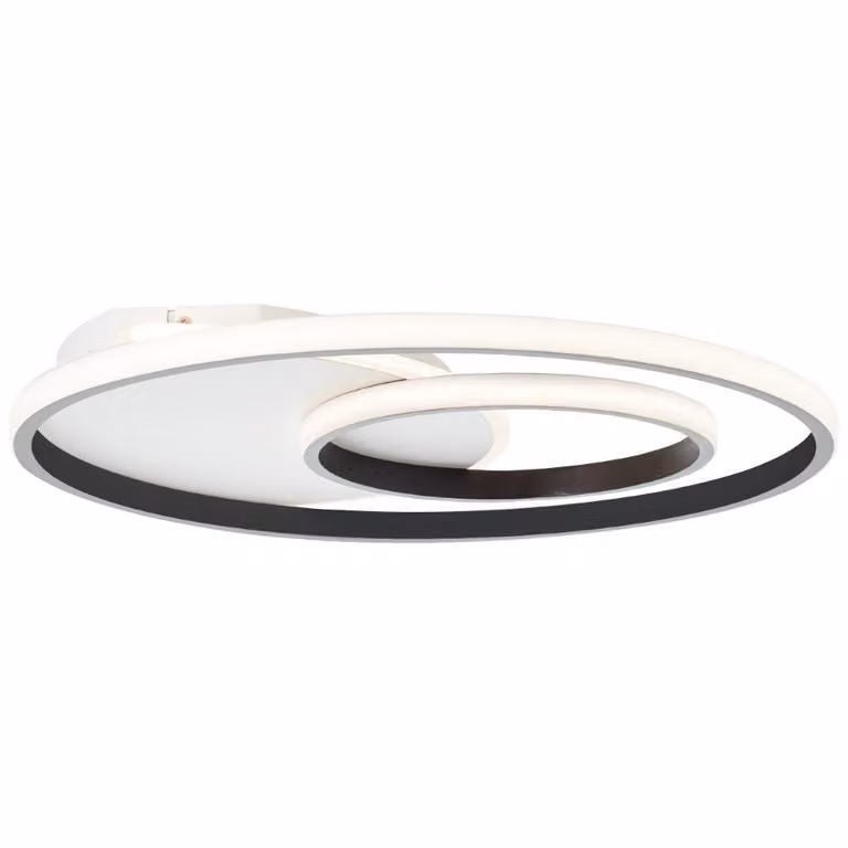 Brilliant Merapi LED plafondlamp wit/zwart, 51 x 51 cm