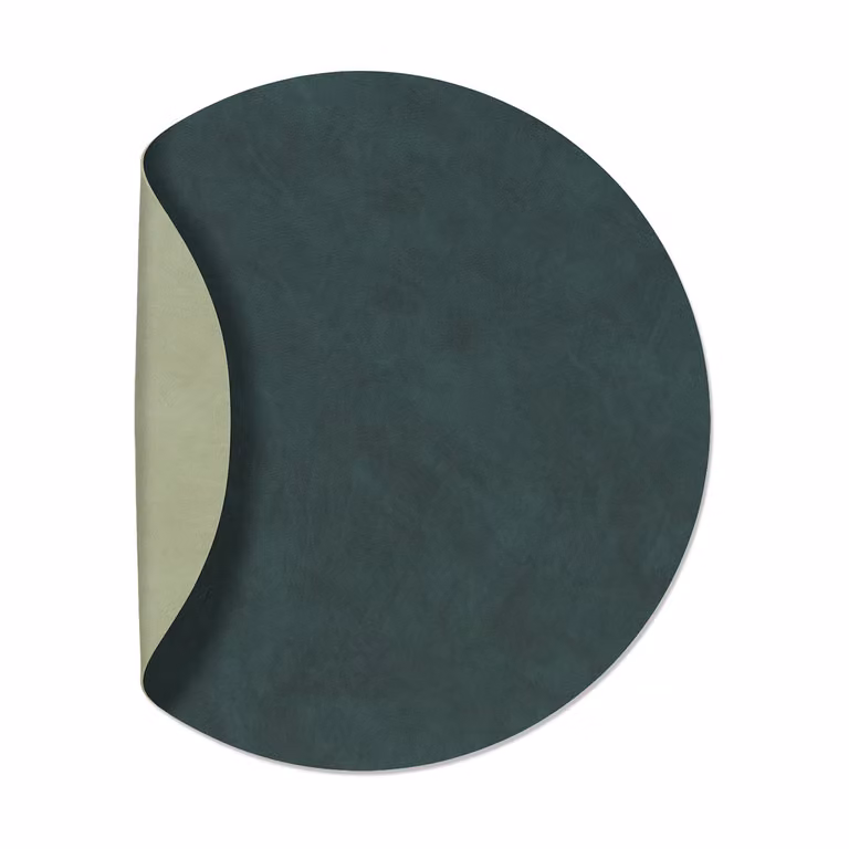 LIND DNA Nupo placemat circle keerbaar XL Dark green-olive green