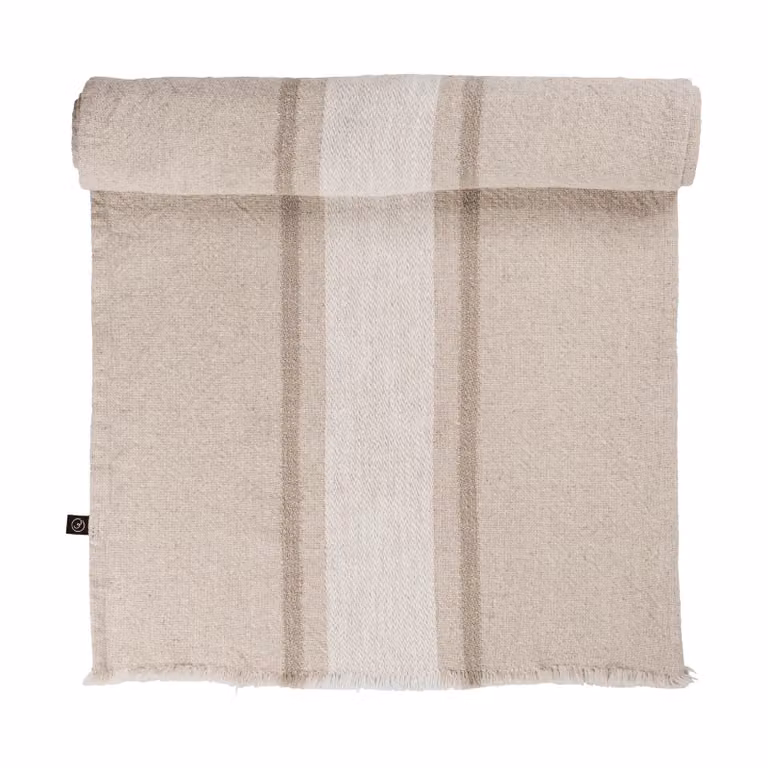 ERNST Tafelloper Naturel-wit-beige, 45 x 150 cm