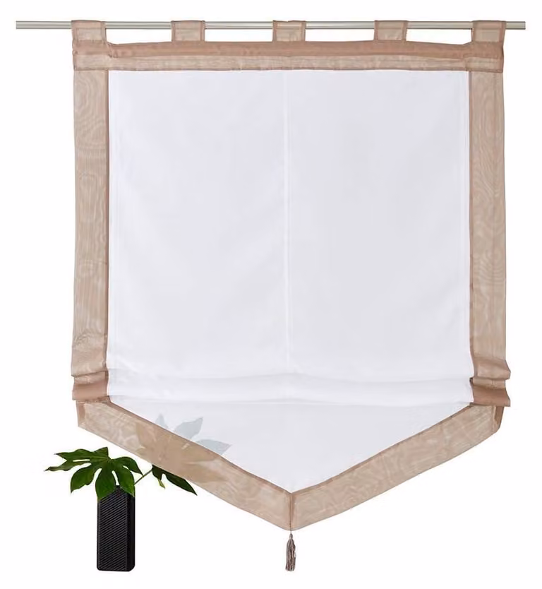 Dripio Transparant voile gordijn Romeins model 45 x 140 cm
