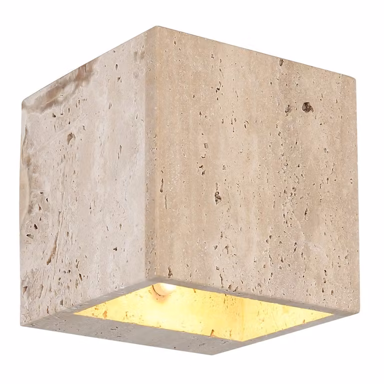 Globo Rojas Vierkante LED Wandlamp - Beige/Amber/Wit