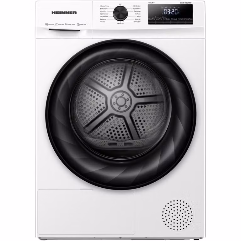 Heinner HHPD-H90FRA Vrijstaande Warmtepompdroger, 9 kg, AirFlow, LED, Wit