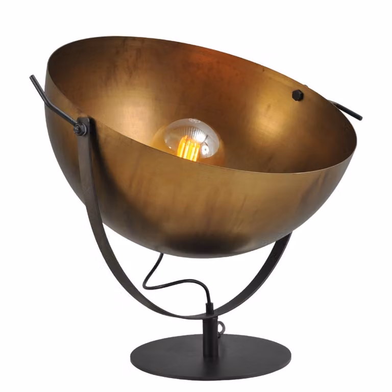 Masterlight Industria Uplight 50 Antieke koperen staande lamp