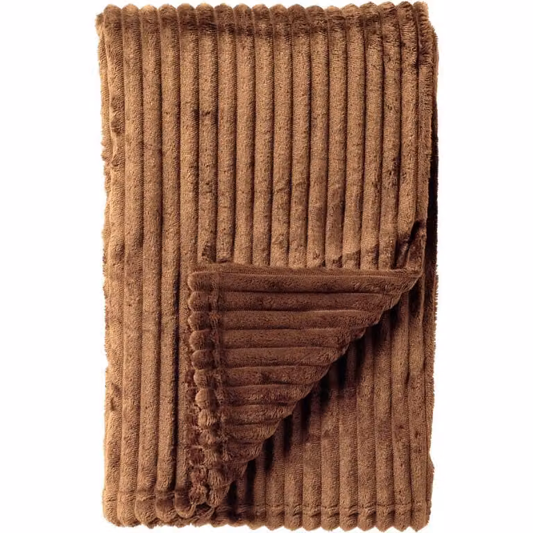 Plaid Marthy voor volwassenen, Tobacco Brown, 140 x 180 cm