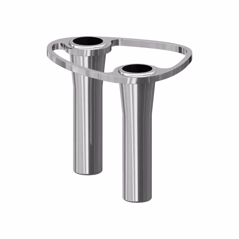LIND DNA Lind Curve combineerbare kandelaar chroom Double voor stompkaarsen