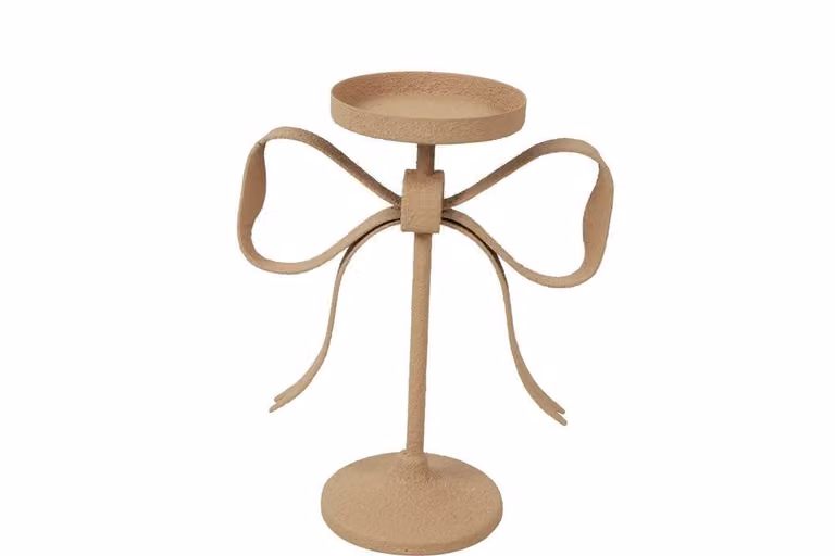 Countryfield Kenay kandelaar voor stompkaarsen, metaal, bruin, Hoogte: 21 cm
