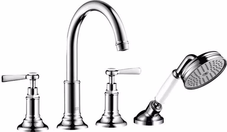 Axor Montreux Badkuipomgeving met 4-gats en chromen hendels DN 15