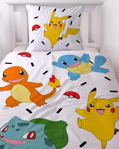 Pokémon Pikachu Flanellen Dekbedset voor Kinderen - 135 x 200 cm - Inclusief Kussensloop 80 x 80 cm