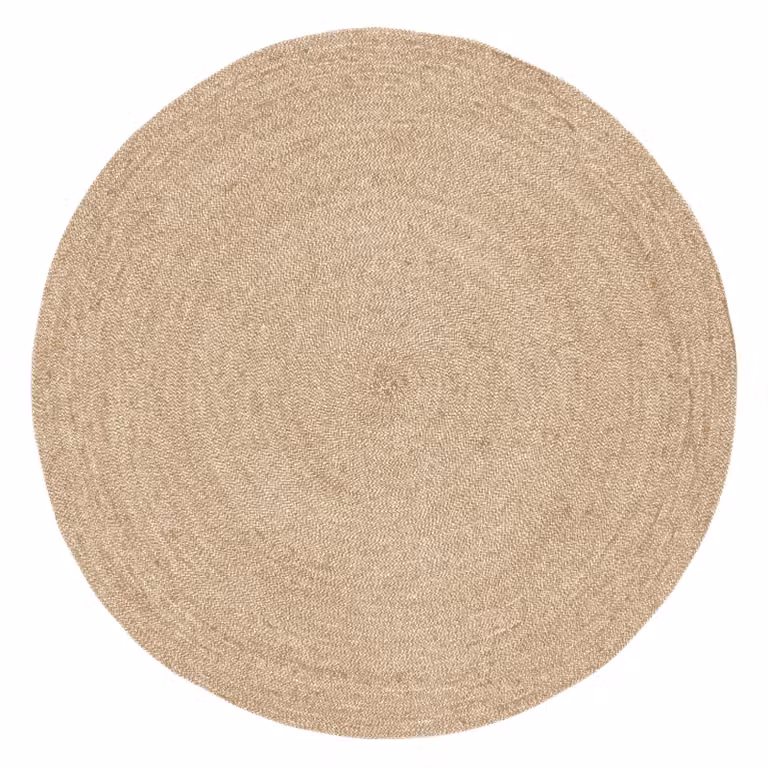 Dixie Ella rond vloerkleed Wit-natuur Ø 125 cm