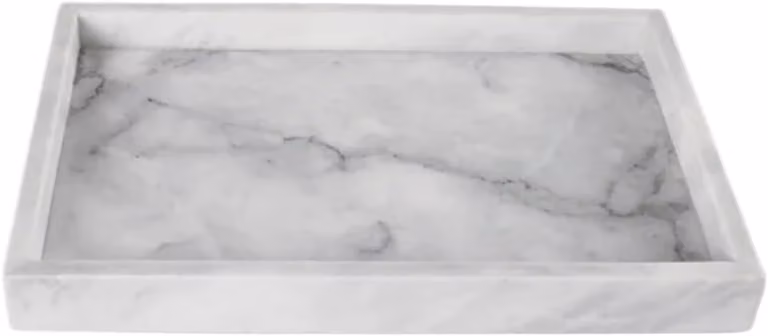Marmer Plateau Natuursteen voor Badkamer Organisatie - 25 x 15 cm
