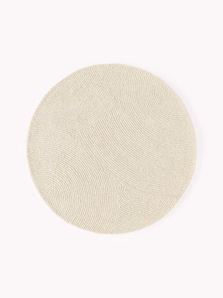 Westwing Collection Eleni rond wollen vloerkleed met geometrisch patroon