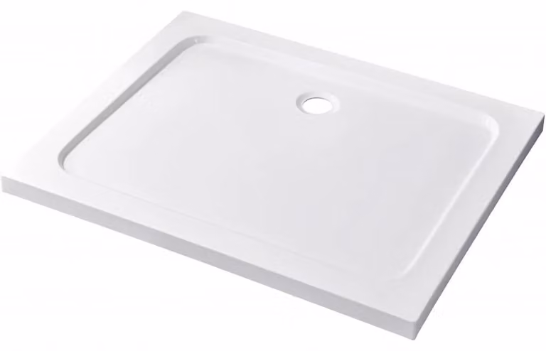 CERANO Soto rechthoekige douchebak - wit glanzend - B/D/H: 120 x 90 x 5 cm