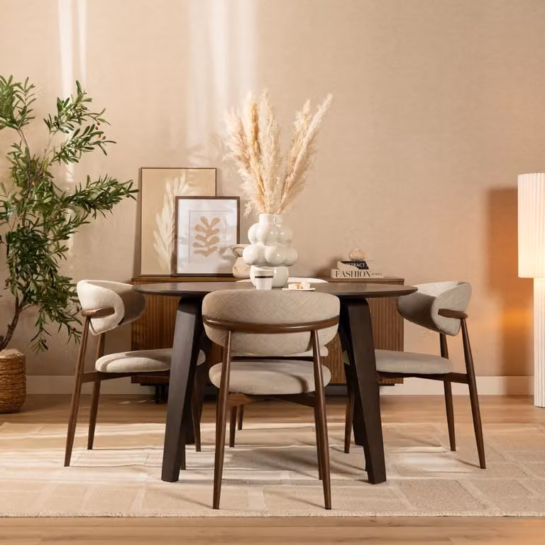 Eetkamerstoel Lara Bronx71 beige linnen