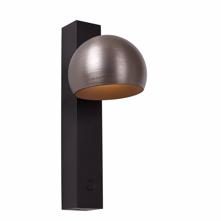 Lucide Esfera LED Wandlamp Grijs - Dimbare Warm Witte Verlichting voor Slaapkamer en Home Office