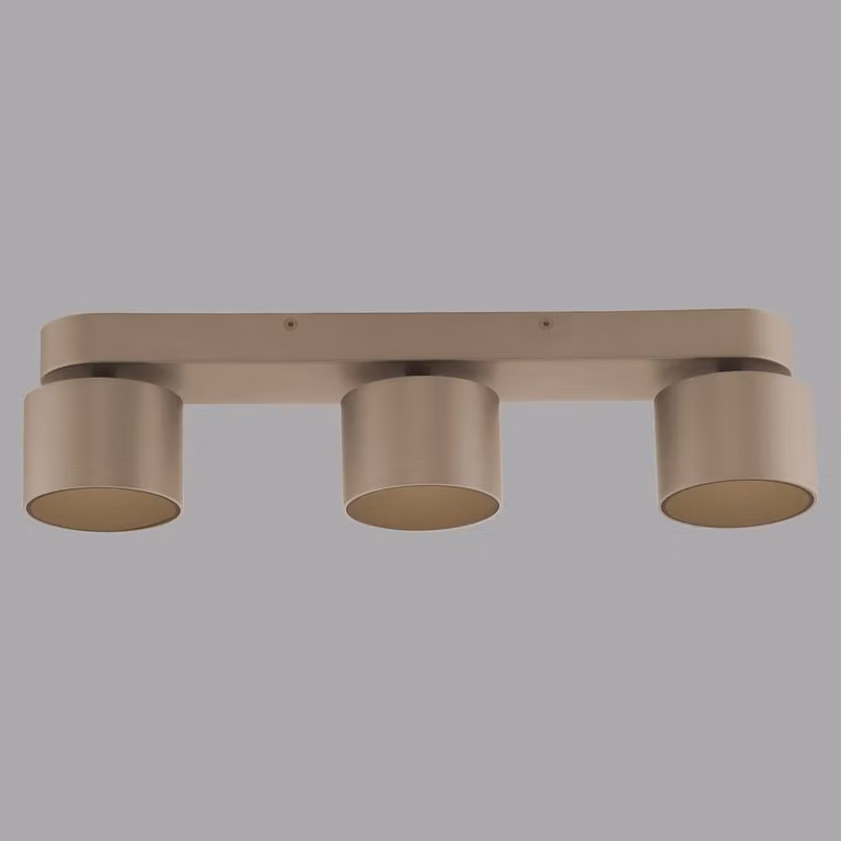 Paul Neuhaus Pure Cup LED opbouwspot, brons, 3-lampig