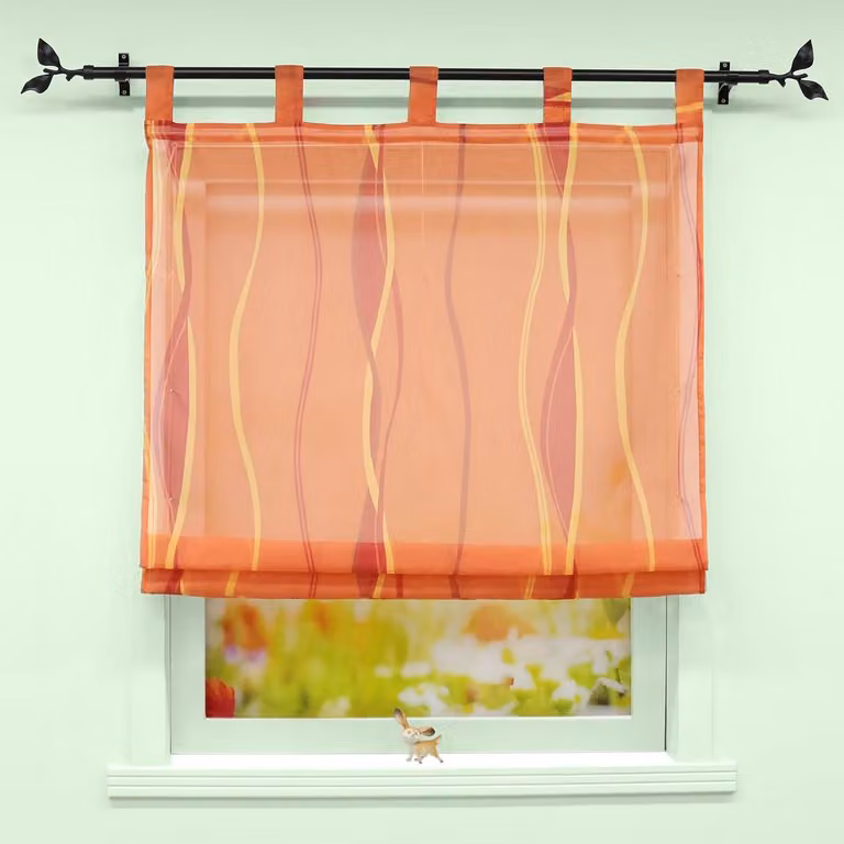 Oranje Vouwgordijn - Halftransparant Raambekleding voor de Woonkamer - 1 stuk